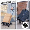 TAMACART Shopping Cart on 5 Swivel Wheels, Foldable Grocery Cart