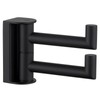 Angle Simple Swivel Double Towel Hook Matte Black, 304 Stainless