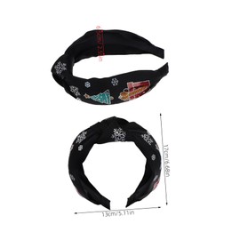 BESPORTBLE Elegant Wide Knot Christmas Headband for Women Stylish Holiday Hair Accessories Comfortable Lightweight Design Versatile for Parties Casual Wear Festive Fashion Must Have