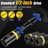 Topec 1/2" Drive Lug Nut Removal Tool, 19-Piece 10-25mm, Impact