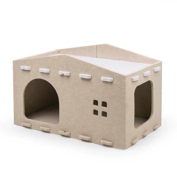 Cat House for Indoor Cats, House-Shape Cat Felt Bed, Creative