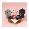 J.ESTINA Mignon Tina Key Ring 1ea, Color:Dark gray