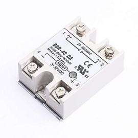 DEVMO SSR-40DA Solid State Relay DC-AC 3-32VDC 24-380VAC for Temp Controller Tool