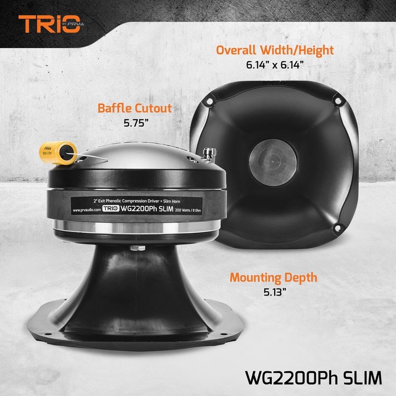 PRV AUDIO 2" Exit Midrange Compression Driver + Horn WG2200Ph