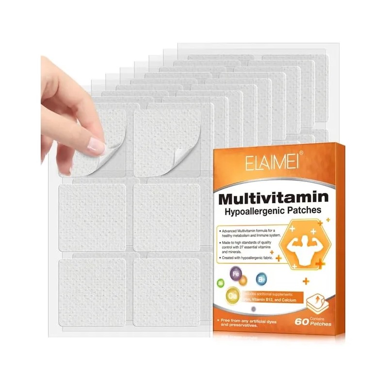 60 Parches Con Vitaminas Y Minerales Energía Y Salud General