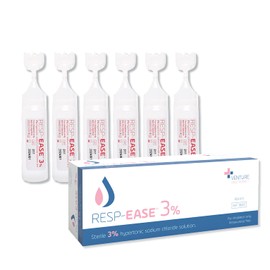 Resp-Ease® 3% Sterile Hypertonic Saline Solution for Inhalation via Nebuliser - Helps Clear Airways and Congestion from Lungs - 60 x 4ml Vials - Strong Nebuliser Saline Solution