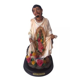 San Juan Diego Con Virgen de Guadalupe En Manto 8" St Juan Diego Statue 6345-8