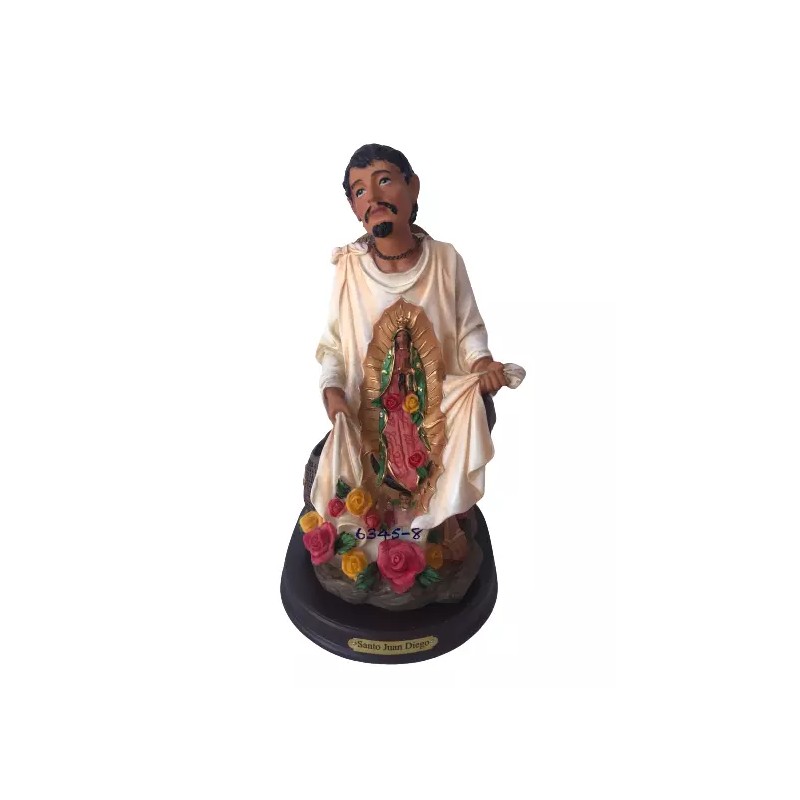 San Juan Diego Con Virgen de Guadalupe En Manto 8"