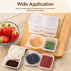 Double Compartment Condiment Containers with Lids, 2 Compartment Snack Containers
