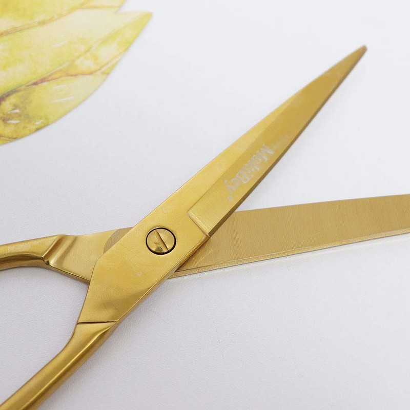 MultiBey Scissors Straight Recycled Stainless Steel 7" Copper Gold Multipurpose