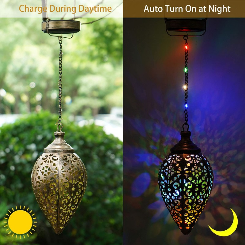 Outdoor Solar Lantern 2 Pack Outdoor Solar Hanging Lantern Retro