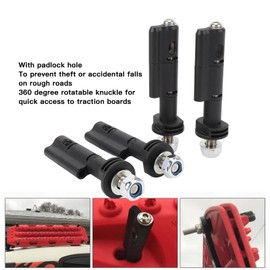 4Pcs Mounting Pins Compatible with MaxTrax MKII, Recovery Boards Traction Boards Mounting System, Lockable Theftproof Safety Mounting Pins Set