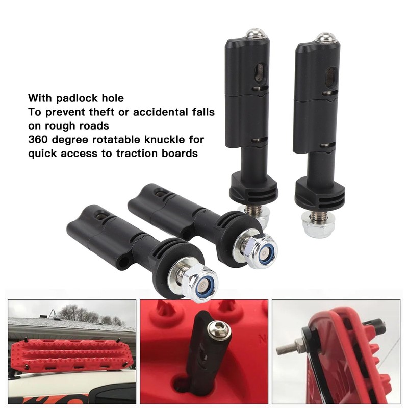 4Pcs Mounting Pins Compatible with MaxTrax MKII, Recovery Boards Traction