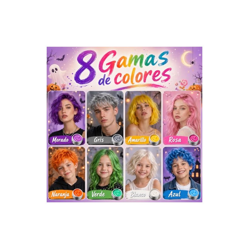 Cera Para Pintar Cabello, Tinte Temporal Para Cabello (Naranja)