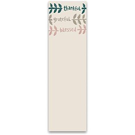 Primitives by Kathy, 102580, Thankful Grateful Blessed List Notepad with Magnetic Backing, Easter, 9.50-inch Height