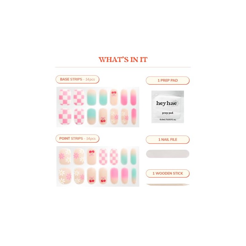 Heyhae Tiras de Gel Semicurado para Uñas - Hey, Sweet