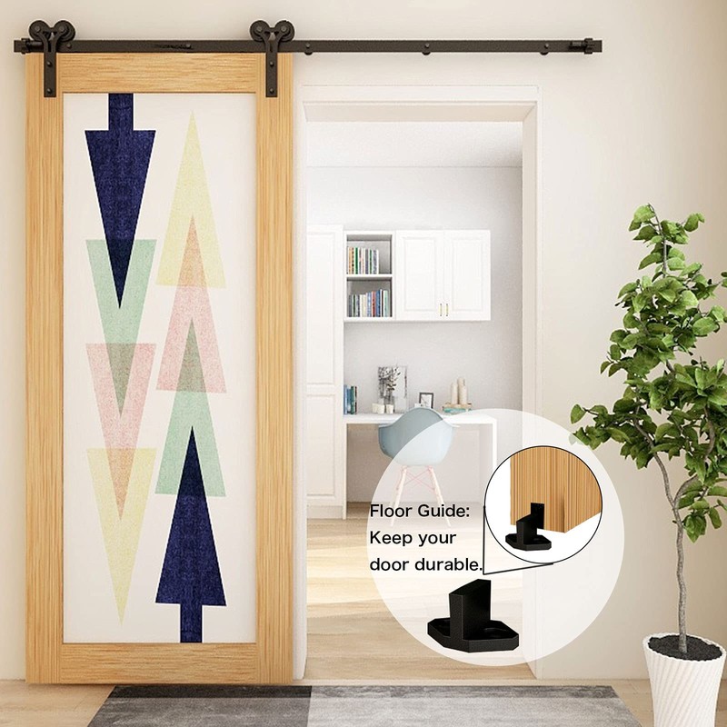 TOIMIOTIOM Sliding Barn Door Hardware Kit 8FT Sliding Rail Track
