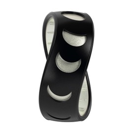 Enso Rings Etched Classic Silicone Rings - Comfortable and Flexible Design - 8mm Wide, 2.16 Thick - Moon Phases - Midnight/Unicorn - Size 8