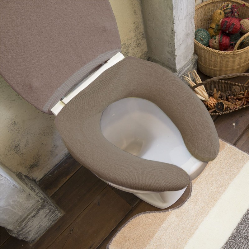 okato- Toilet Seat Cover Brown U-shaped Tree Pieces