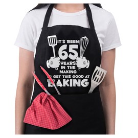 Women's 65th Birthday Gift Apron It's Been 65 Years 1959 Aprons 65th Birthday Gifts 100% Cotton 2 Pockets - Black