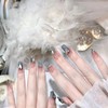 Nail Tips, Gray Nail Tips, Heart Style, Coming of Age