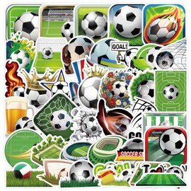 50 PCS Stickers for Soccer,Motivational Stickers,Teens Boys and Girls Sticker Pack Vinyl Skateboard Guitar Door Laptop Luggage Car Bike Water Bottle Birthday Party Supplies Stickers