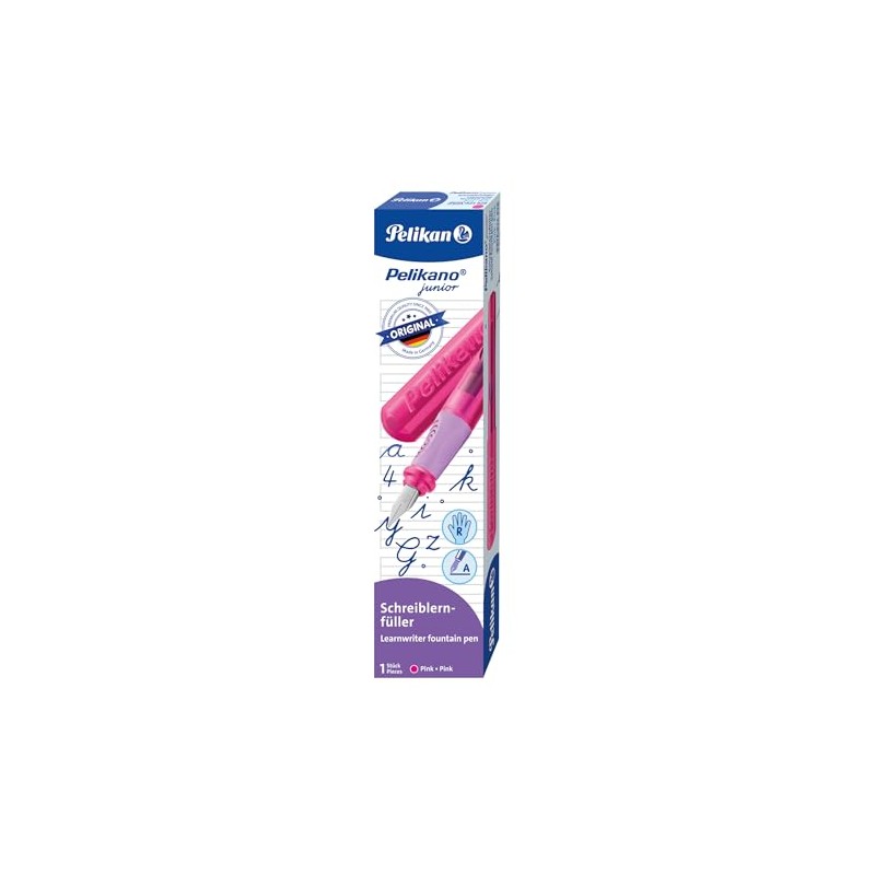Pelikan Pelikano Junior 824828 Fountain Pen for Right-Handed Users, Pink,
