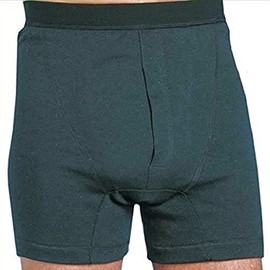 Kozee Komforts Men's Incontinence Pants - Soft, Durable & Secure Adult Pull Up Pants with Fly Opening and Integral Absorbent Pad - XXXX Large Black