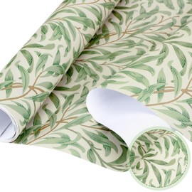 Thenshop 30 Sheets Floral Scented Drawer Liners 14 x 19.5 Inch Dresser Drawer Liner Shelf Liner Non Adhesive Paper Sheets for Kitchen Cabinet Home Shelf Closet (Green,Flax)