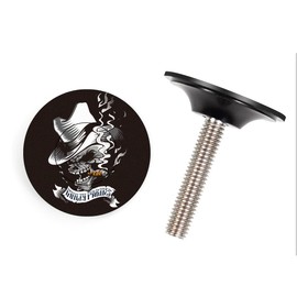 Chooee Bicycle Stem Headset Cap MTB Aluminium Jigsaw Headset Cap with Screws for Road Bikes MTB 1 1/8 Stems and Forks HHD
