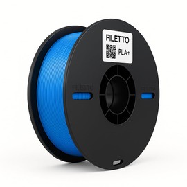 Filetto PLA+ 3D Printer Filament 1.75mm - 1kg Spool, Dimensional Accuracy +/- 0.02mm, Strong Layer Adhesion, No Clogging, No Bubbles (Blue)