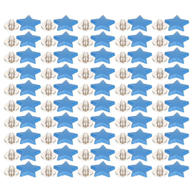 50 Sets Star Shape Rivet Screw Anti‑Rust Clothes Decoration Accessories