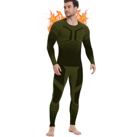 MEETYOO Men's Thermal Underwear, Light Green, M