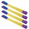 4pcs Recovery Alloy Wheel Securing Link Straps Trailer Transporter Yellow/Purple