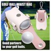 Leather Golf Ball Case with Golf Marker, Professional Recommended Golf