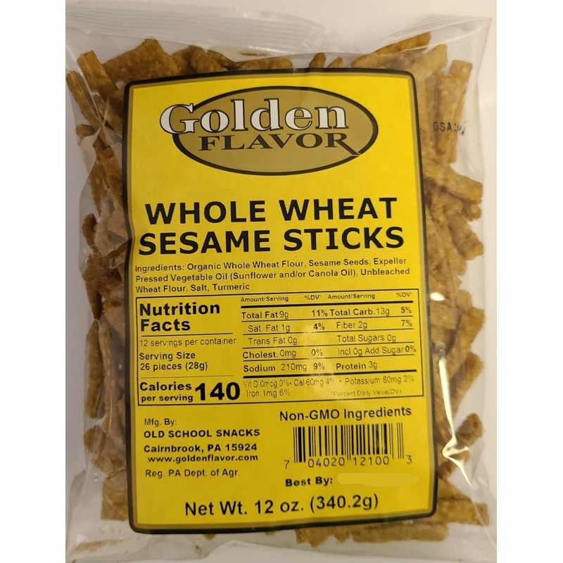 Golden Flavor - Whole Wheat Sesame Sticks - 12 oz