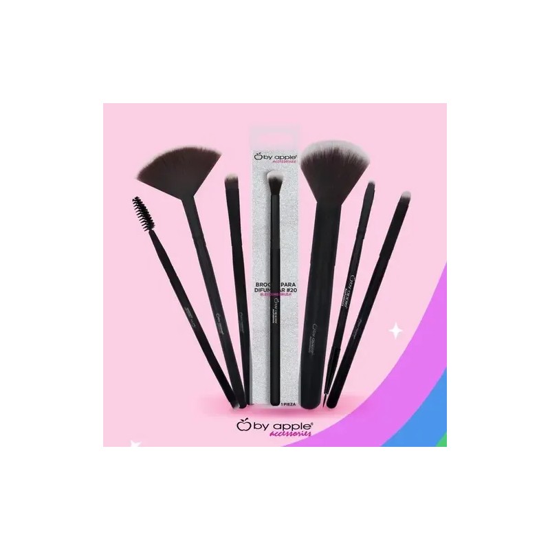 Brocha Labios y Delinear By Apple Negro Punta Fina 1