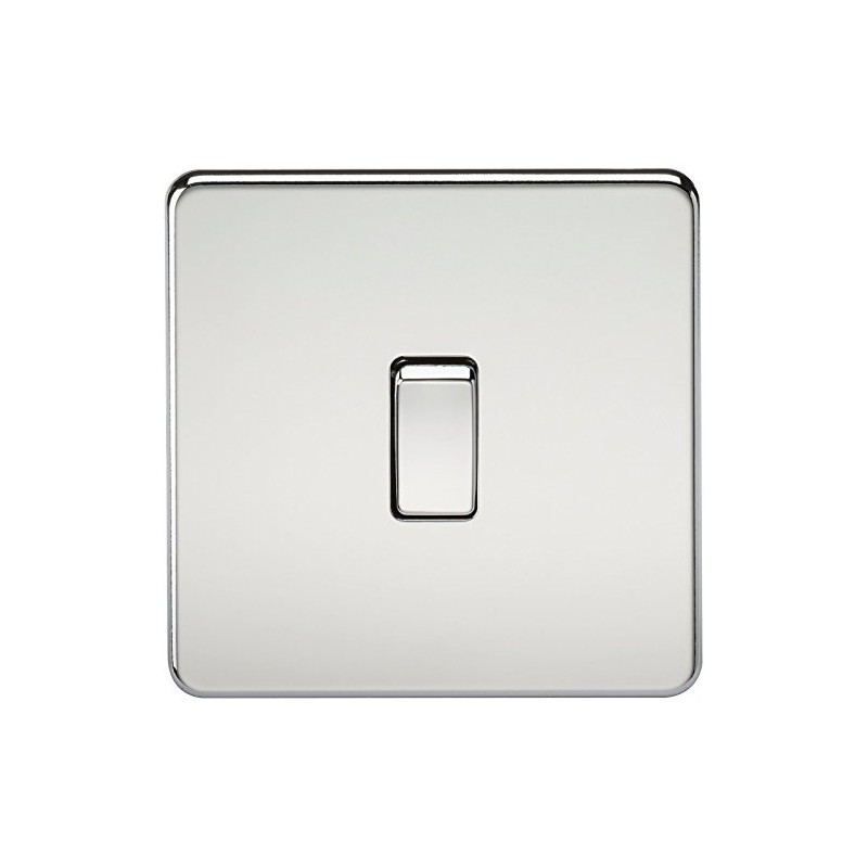 Knightsbridge SF8341PC Screwless 20 A 1-Gang DP Switch, Polished Chrome