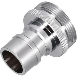 Faucet Adapter for Portable Washer, Chrome Brass, 5/16-27 Male to 55/64-27 Female Connection