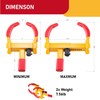 CARTMAN 2-Pack Heavy Duty Universal Trailer Lock Wheel Clamp, Adjustable