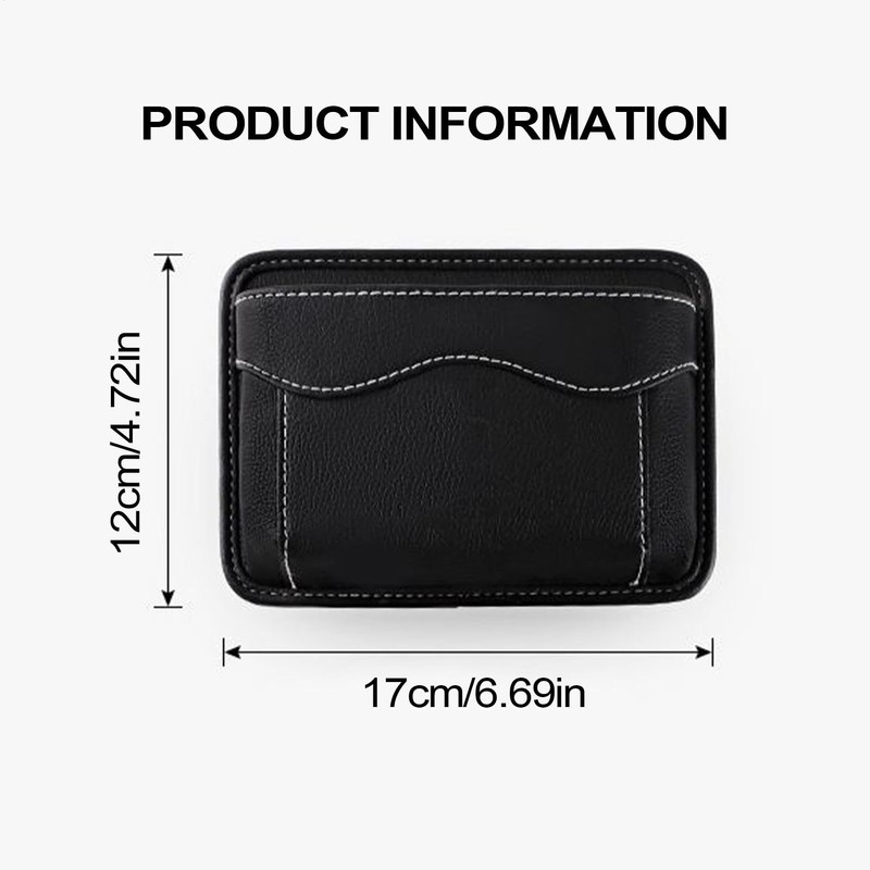 Car Side Pocket Organizer,PU Leather Car Pocket Seat Side Bag