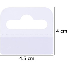 200 etiquetas con agujero, 4.45 cm x 3.81 cm, ranura con agujero, etiqueta adhesiva para colgar, transparente