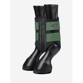 LeMieux Grafter Brushing Horse Boots - Protective Gear and Training Equipment - Equine Boots, Wraps & Accessories - Hunter Green - Large