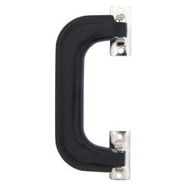 Ohio Travel Bag Handle, 5-1/4 Inch, Black with Nickel Hardware, Plastic with Hardware, L-634-BLK-NP