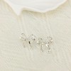 Gold Silver Bow Earrings for Women Ribbon Knot Stud Earrings