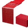 WISPET Red Sequin Table Runner 12 X 108 Inch Pack