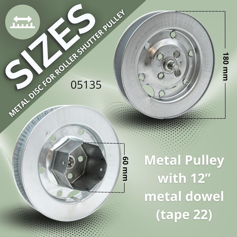 DOJA Barcelona Metal Belt Pulley Disc with Pins for Blinds