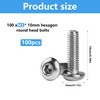M3 Screws Set, M3 x 10 mm Rounded Head Screws