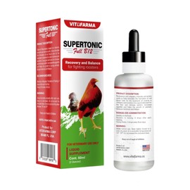 VITOFARMA Supertonic Full B12 for Rooster - Multivitamin boosters for Roosters, Vitamin Recovery Liquid 60ml