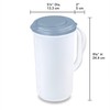 Sterilite 2 Qt Round Pitcher, Spout and Handle for Easy
